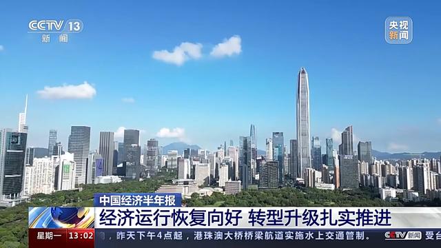 上半年我国经济运行恢复向好 转型升级扎实推进