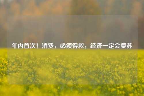 年内首次！消费，必须得救，经济一定会复苏