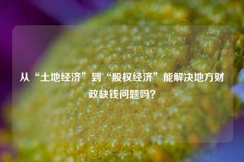 从“土地经济”到“股权经济”能解决地方财政缺钱问题吗？