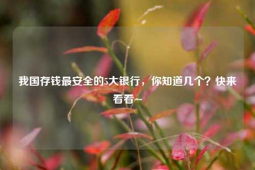 我国存钱最安全的5大银行，你知道几个？快来看看~