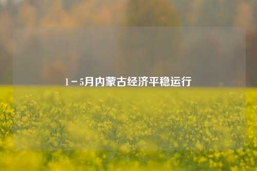 1－5月内蒙古经济平稳运行