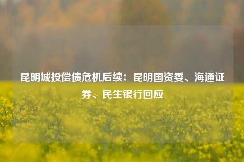 昆明城投偿债危机后续：昆明国资委、海通证券、民生银行回应