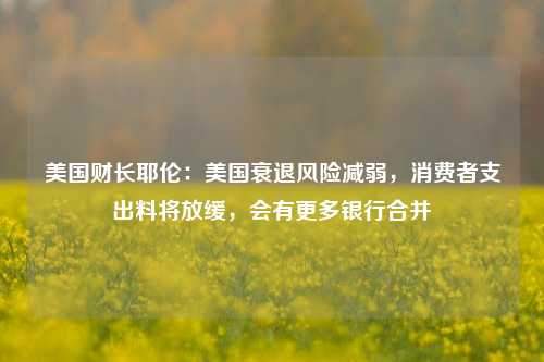 美国财长耶伦：美国衰退风险减弱，消费者支出料将放缓，会有更多银行合并