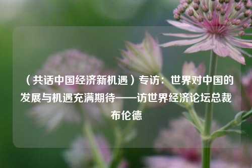 （共话中国经济新机遇）专访：世界对中国的发展与机遇充满期待——访世界经济论坛总裁布伦德