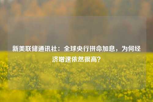新美联储通讯社：全球央行拼命加息，为何经济增速依然很高？