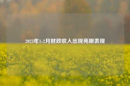 2023年1-2月财政收入出现亮眼表现