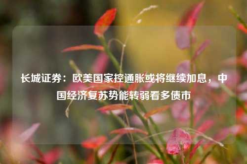长城证券：欧美国家控通胀或将继续加息，中国经济复苏势能转弱看多债市