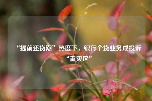 “提前还贷潮”热度下，银行个贷业务成投诉“重灾区”