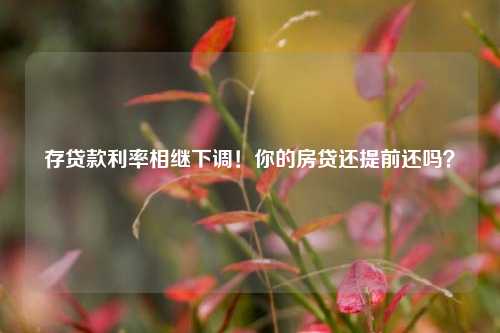 存贷款利率相继下调！你的房贷还提前还吗？