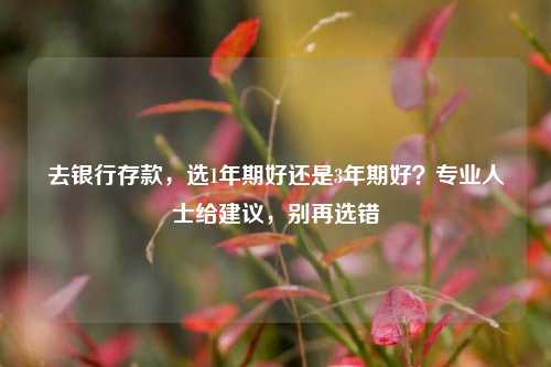 去银行存款，选1年期好还是3年期好？专业人士给建议，别再选错