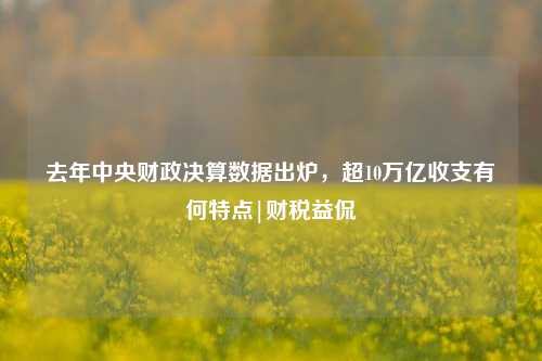 去年中央财政决算数据出炉，超10万亿收支有何特点|财税益侃