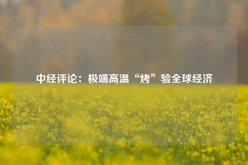 中经评论：极端高温“烤”验全球经济