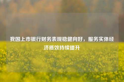 我国上市银行财务表现稳健向好，服务实体经济质效持续提升
