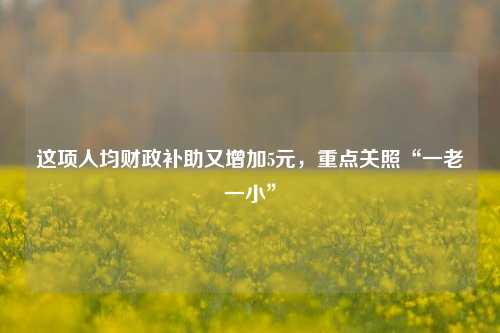 这项人均财政补助又增加5元，重点关照“一老一小”