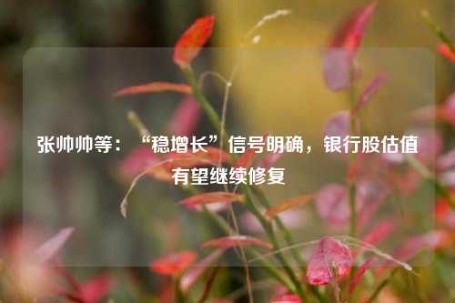 张帅帅等：“稳增长”信号明确，银行股估值有望继续修复