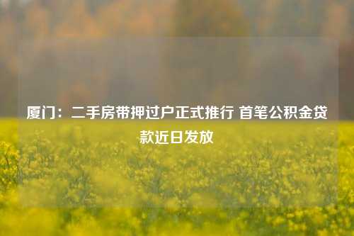 厦门：二手房带押过户正式推行 首笔公积金贷款近日发放
