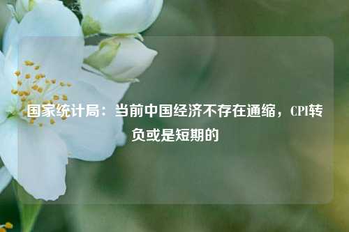 国家统计局：当前中国经济不存在通缩，CPI转负或是短期的