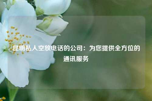昆明私人空放电话的公司：为您提供全方位的通讯服务 民间借贷 第1张
