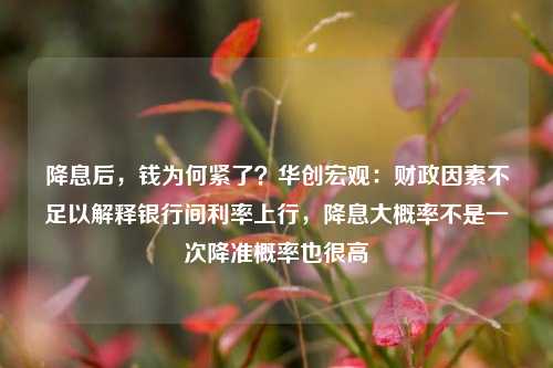 降息后，钱为何紧了？华创宏观：财政因素不足以解释银行间利率上行，降息大概率不是一次降准概率也很高