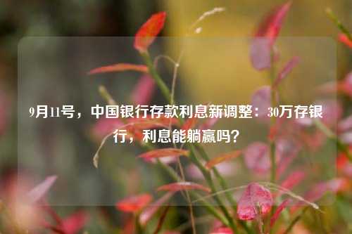 9月11号，中国银行存款利息新调整：30万存银行，利息能躺赢吗？