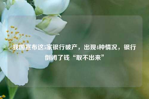 我国宣布这5家银行破产，出现4种情况，银行倒闭了钱“取不出来”