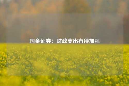 国金证券：财政支出有待加强