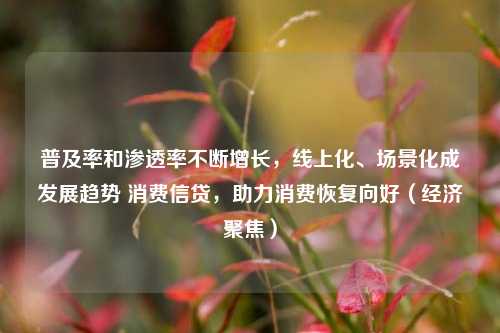 普及率和渗透率不断增长，线上化、场景化成发展趋势 消费信贷，助力消费恢复向好（经济聚焦）