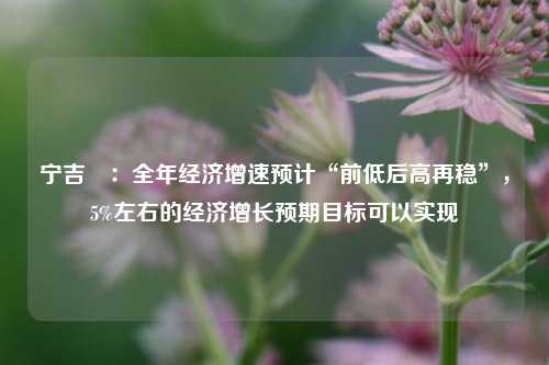 宁吉喆：全年经济增速预计“前低后高再稳”，5%左右的经济增长预期目标可以实现