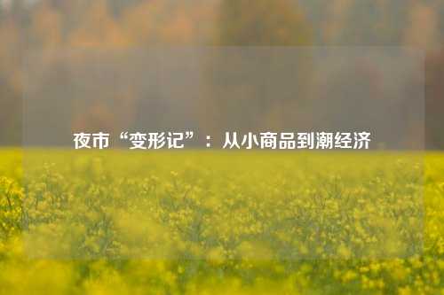 夜市“变形记”：从小商品到潮经济
