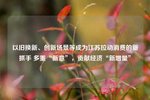 以旧换新、创新场景等成为江苏拉动消费的新抓手 多重“新意”，贡献经济“新增量”
