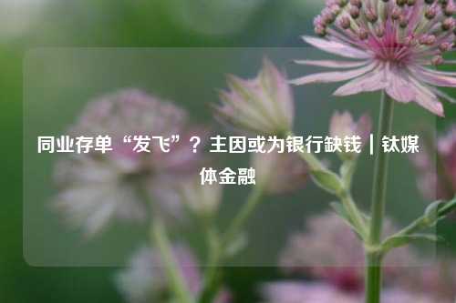 同业存单“发飞”？主因或为银行缺钱｜钛媒体金融