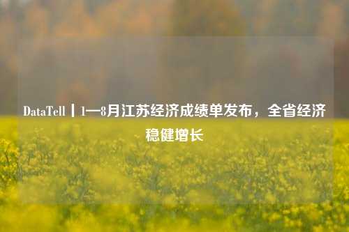 DataTell丨1—8月江苏经济成绩单发布，全省经济稳健增长