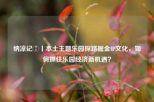纳凉记⑦丨本土主题乐园探路掘金IP文化，如何抓住乐园经济新机遇？