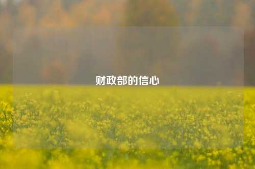 财政部的信心