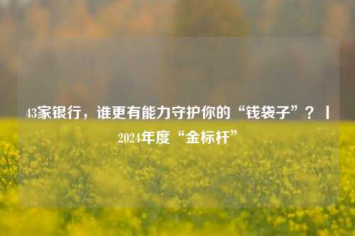 43家银行，谁更有能力守护你的“钱袋子”？丨2024年度“金标杆”