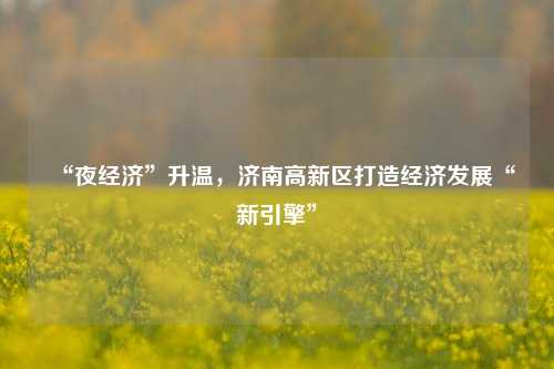 “夜经济”升温，济南高新区打造经济发展“新引擎”