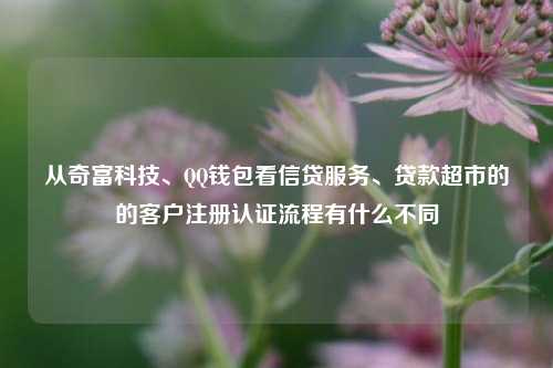 从奇富科技、QQ钱包看信贷服务、贷款超市的的客户注册认证流程有什么不同