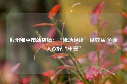 滨州邹平市韩店镇：“湾塘经济”见效益 鱼跃人欢好“丰景”