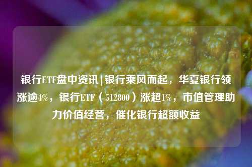 银行ETF盘中资讯|银行乘风而起，华夏银行领涨逾4%，银行ETF（512800）涨超1%，市值管理助力价值经营，催化银行超额收益