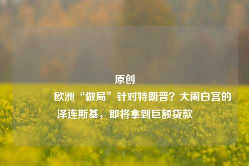 原创 欧洲“做局”针对特朗普？大闹白宫的泽连斯基，即将拿到巨额贷款