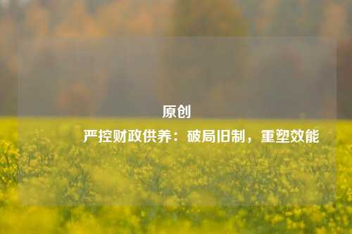 原创 严控财政供养：破局旧制，重塑效能