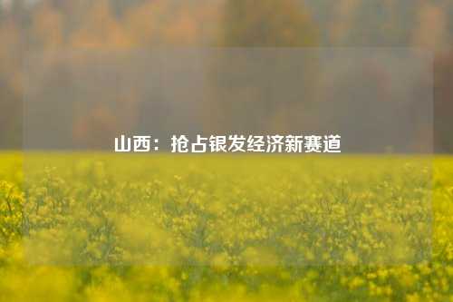 山西：抢占银发经济新赛道