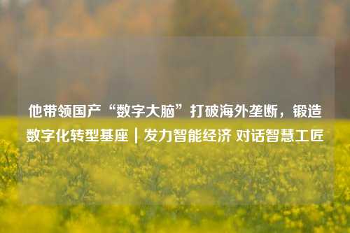 他带领国产“数字大脑”打破海外垄断，锻造数字化转型基座｜发力智能经济 对话智慧工匠