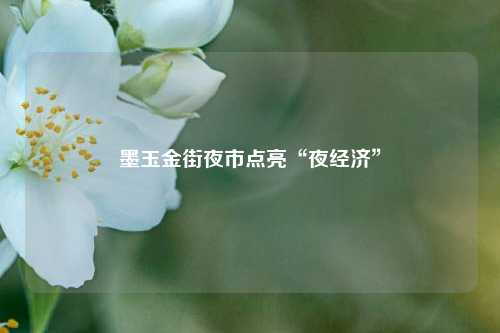 墨玉金街夜市点亮“夜经济”