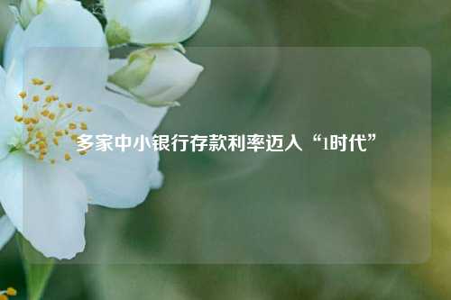 多家中小银行存款利率迈入“1时代” 行业新闻 第1张